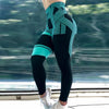 Striped digital-printed high-waist hip-lifting fitness/yoga workout leggings for women