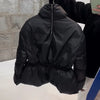 Casual Solid Women's Cotton Coats Back Zippers Stand Collar Thicken Waist Jackets Autumn Winter Lady Outwear