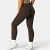Histello Women Fitness Leggings High Waist Leopard Print Seamless Tummy Sculpt Butt Lift Stretch Slim Gym Jogging Sports Pants