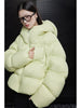 Puffy Cotton Jacket Women Winter Warm Thicken Parka Drawstring Hooded Short Coat Windproof Y2K Streetwear куртка женская