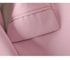 Autumn Winter Women Blazer Ladies Long Sleeve Formal Jacket Coat Black Pink Apricot Blazers Female Casual Tops Outerwear