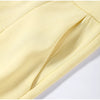 Chic Solid Stand Neck Blazer Jacket Pant Set Women Full Sleeve Shoulder Pads Coat Wide Leg Pants Autumn Commute Outfit