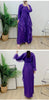 Ruffles Pleated Dress Women Round Neck Flare Sleeves Solid Maxi Belt Dresses Party Spring 2AA1502