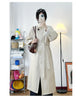 Autumn Simple Style Korean Long Stand-up Collar White Trench Coat Women's Trench