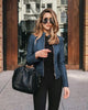 Autumn and Winter Women's Large Size Leather Jacket Solid Color Slim Street Elegant Versatile Top PU Suit Jacket