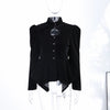 Elegant Black Women's Jacket Stand Collar Hollow Out Full Sleeve Waist-Closed Lady Coats Spring Chic Female Streetwear