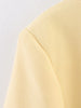 women's elegant retro round neck cut waist slit long-sleeved casual suit jacket