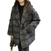 Checkered Coat for Women Spring Korean Edition Retro Western Style Reduced Age Small Fragrant Whisper Coat for Women WF