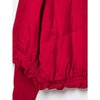 2026Classic Commuter Style Women S Red Hooded Pilot Jacket Cotton Padded Elastic Ruffle Hem Loose Short Casual Coat