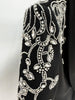 High Street Women's Diamonds Rhinestone Beaded Blazer Mermaid Long Skirt