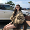 Women's Autumn Winter Jacket Double Breasted Stand Collar Solid Trench Coat Chic Korean Retro Clothes Lady Casual Coats