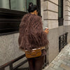 Brown Fluffy Faux Fur Jacket Women Lapel Long Sleeve Loose Warm Coat Winter Lady High Street Outerwear