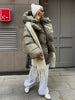 Winter Warm Puffer Jackets Women's Loose Parkas Coat Hooded Bread Jacket Outwear Cotton-padded Solid Quilted Jacket