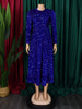 Vintage Sequin Women Church Swing Dresses Long Sleeve O-Neck High Waist Elegant Glitter Banquet Party Evening Dress
