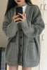 Autumn Winter Women Cardigan Sweater Coats Female Long Sleeve V-neck Loose Knitted Jackets Casual Sweater Cardigans