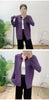 Blue Pleated Coat For Women Turn-down Collar Long Sleeve Lightweight Cardigan Jackets Chic Female Clothes 2DB3445