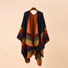 Winter Warm Plaid Ponchos And Capes For Women Oversized Shawls and Wraps Cashmere Pashmina Female Bufanda Mujer