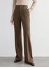 Wool Blend Flare Pants Women Winter Thick Warm Trousers High Waist Office Lady Casual Pants 144K57322