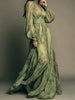 Pastoral V-neck Long Sleeve Dress Printed Selling Storm in Europe And America West Asia Style for Women