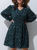 Plus Size Floral Print A-line Dress Women Long Puff Sleeve High Waist Elegant Spring Casual Midi Boho Dress Large Size 6XL 7XL