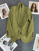 Elegant Office Lady Blazers for Women Long Sleeve Single Button Blazer Coats Female Top Suit Jackets Outerwears