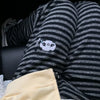 Harajuku Cartoon Embroidery Pants Women Kawaii Striped Loose Korean Trouser Shorts Y2K Subculture Vintage Female Wide Leg Pants