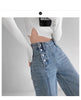 High-waisted Jeans Women's Loose-fit Straight-leg Trousers Draped Wide-leg Denim Pants