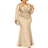 Elegant African Dresses for Women Plus Size Ruffle Evening Party Long Dress Dashiki Ankara Turkey Outfits Robe African Clothes