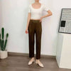 Straight Pleated Pants For Women High Elastic Waist Casual Loose Trousers Female Spring Clothing 2DA1022
