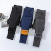 Skinny Women's Warm Jeans Winter Thicken Fleece Stretch High Waist Pencil Pants Korean Black Blue Gray Velvet Leggings