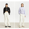 Minimalism Casual Pants for Women Autumn Wide Leg Loose Vertical Elastic Waist Drawstring Sporty Trousers 12343338