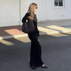 Elegant Slanted Collar Bodycon Maxi Dress Women Long Sleeve White Black Evening Party Robes Streetwear Female Dresses