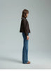 Women's Autumn Clothing European Sheepskin Casual O-Neck Single-Breasted Coffee Litchi Stria Genuine Leather Jacket