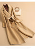 Female Autumn Winter Solid Color Korean Slim Thin Woolen Coat Women Mid-length Woolen Quilted Velvet Thickened Coat