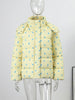 Cute Floral Printed Quilted Cotton Padded Jacket With Detachable Hooded Women Thick Oversized Coat Warm Winter Girl‘s Outerwear