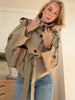 Women Kahkai Lapel V-neck Belt Trench Coat Lace Up Full Sleeve Button Short Thin Windbreak Lady Daily Street Outerwear