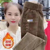 Women Warm Spring Winter Button Pockets Ruffles Vintage Big Large Plus Sizes Casual Party Loose Pant