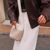Vintage Wine Red Loose Short Leather Jacket Women Lapel Long Sleeves Zipper Cropped Coat Autumn Lady Street Outwear