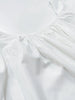 Parc Fee Casual Loose White Women Dress Elegant U-Neck Long Sleeve Floor-Length Dresses Simple Oversize Solid Female Dress