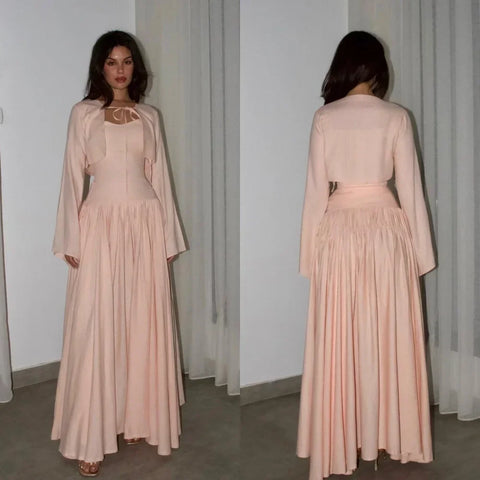 Customized Evening Gowns Jersey Sequined Ruched Dress A-line Square Neck Bespoke Occasion Midi Es Saudi Arabia Party for Women