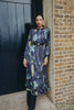 AS AW25 satin dress elegance lady ruffled neck woman clothes with Removable belt