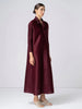 Pleated Three Breasted Turn-down Collar Dress Women Autumn Winter High Loose Plus Size Long Cardigan Coats