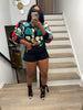 Elegant Women Button Front Floral Appliques Long Sleeve Jacket Thick Warm Winter Streetwear Outwear