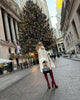 Elegant Faux Fur Collar Coat Women Winter Slim Patchwork Pocket Warm Trench Street Casual Long Faux Fox Fur Outerwear