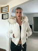 Wool Collar Hooded Cotton Women's Jacket Zipper Elastic Hem Long Sleeve Pocket Women Winter Coats Autumn Short Jacket For Ladies