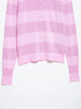 Women Striped Knitted Cardigan Single Breasted Long Sleeve Polo Collar Sweater Casual Knitted Coat