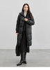 Women's Long Parkas Winter Padding Coat Oversized Stand Neck Hooded Zipper Warm Outerwear Woman Clothes W44M58169