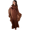 Eid Muslim Abaya Women Dress Satin Bat Sleeve Vestidos Largos Party Dresses Arab Long Robe Morocco Dubai Kaftan Silky Jalabiya