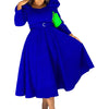 Autumn Stylish Women Evening Party Dress Long Puff Sleeve Elegant Pleated A-Line Gowns Birthday Wedding Celebrate Robes