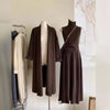 Three Piece Sets Women Long Sweater Vest Jumper Dress Kintted Spring Autumn Winter Crochet Cardigan Y2k High Waist Skirt